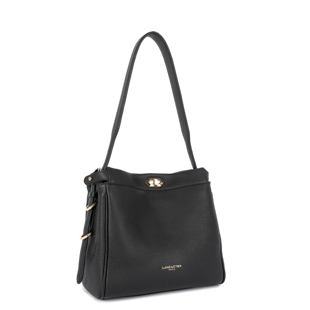 Lancaster Kabelka hobo s uzávěrem M Lady ROMY 572-105 Černá