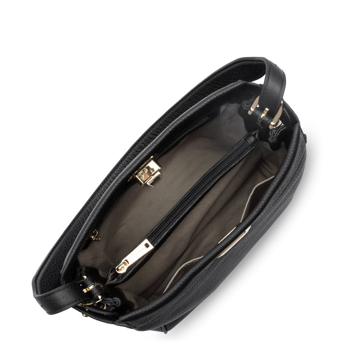 Lancaster Kabelka hobo s uzávěrem M Lady ROMY 572-105 Černá