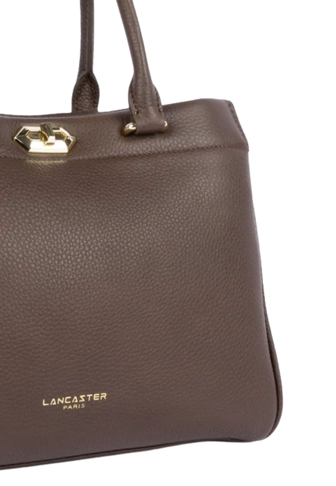 Lancaster Sac cabas main Avec fermoir Mademoiselle ROMY Marron
