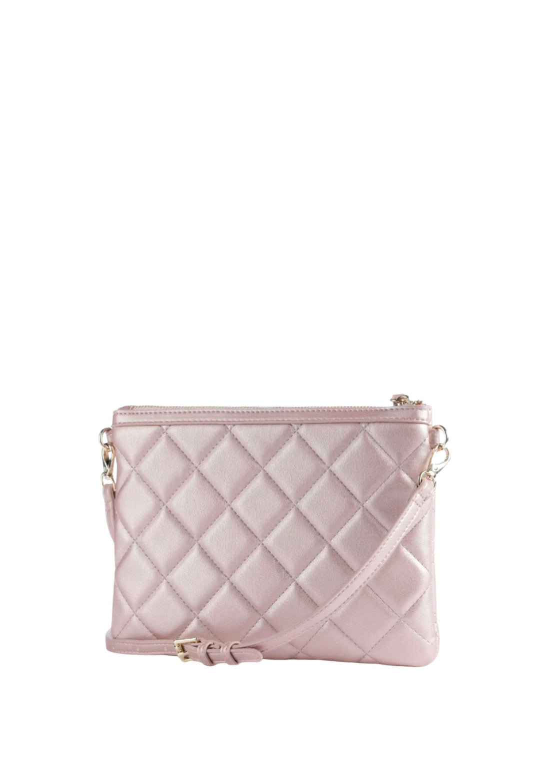 Valentino Ada Crossbody Bag Rosa Metallizzato