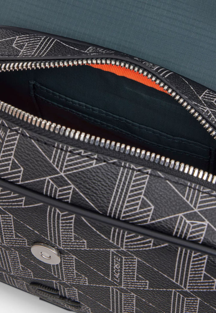 Lacoste The Blend Messenger-Tasche mit Überschlag Schwarz Grau