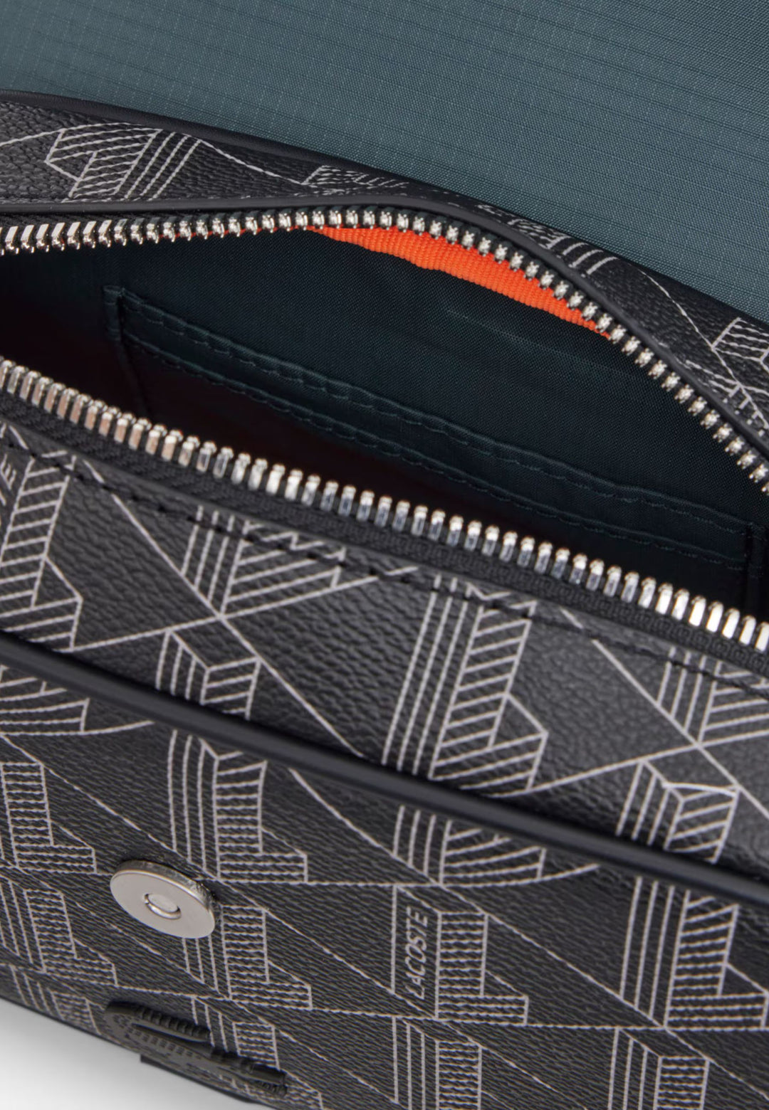 Lacoste The Blend Messenger-Tasche mit Überschlag Schwarz Grau