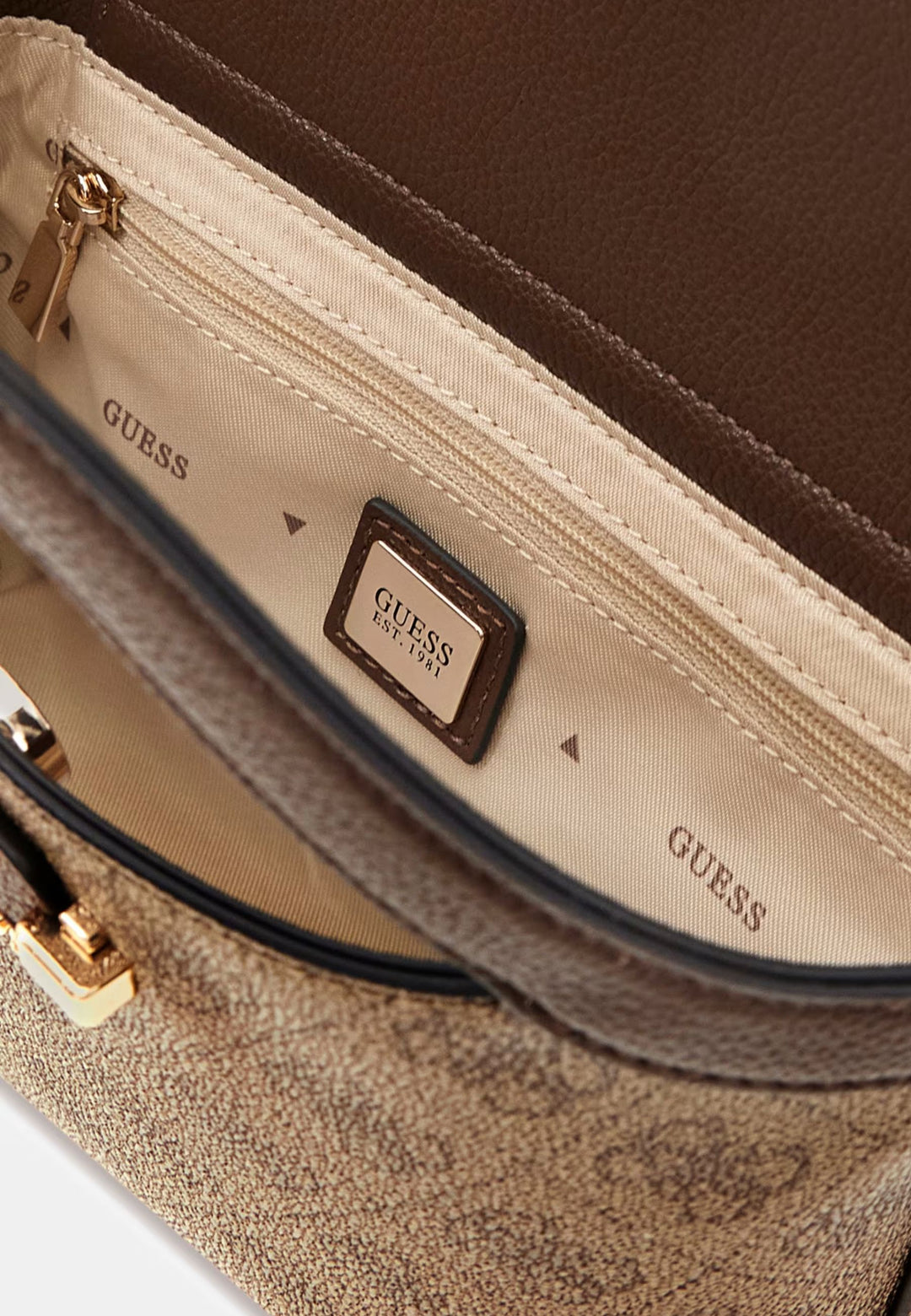 Guess Shopper-Beutel Lindsey Mini Latte Logo