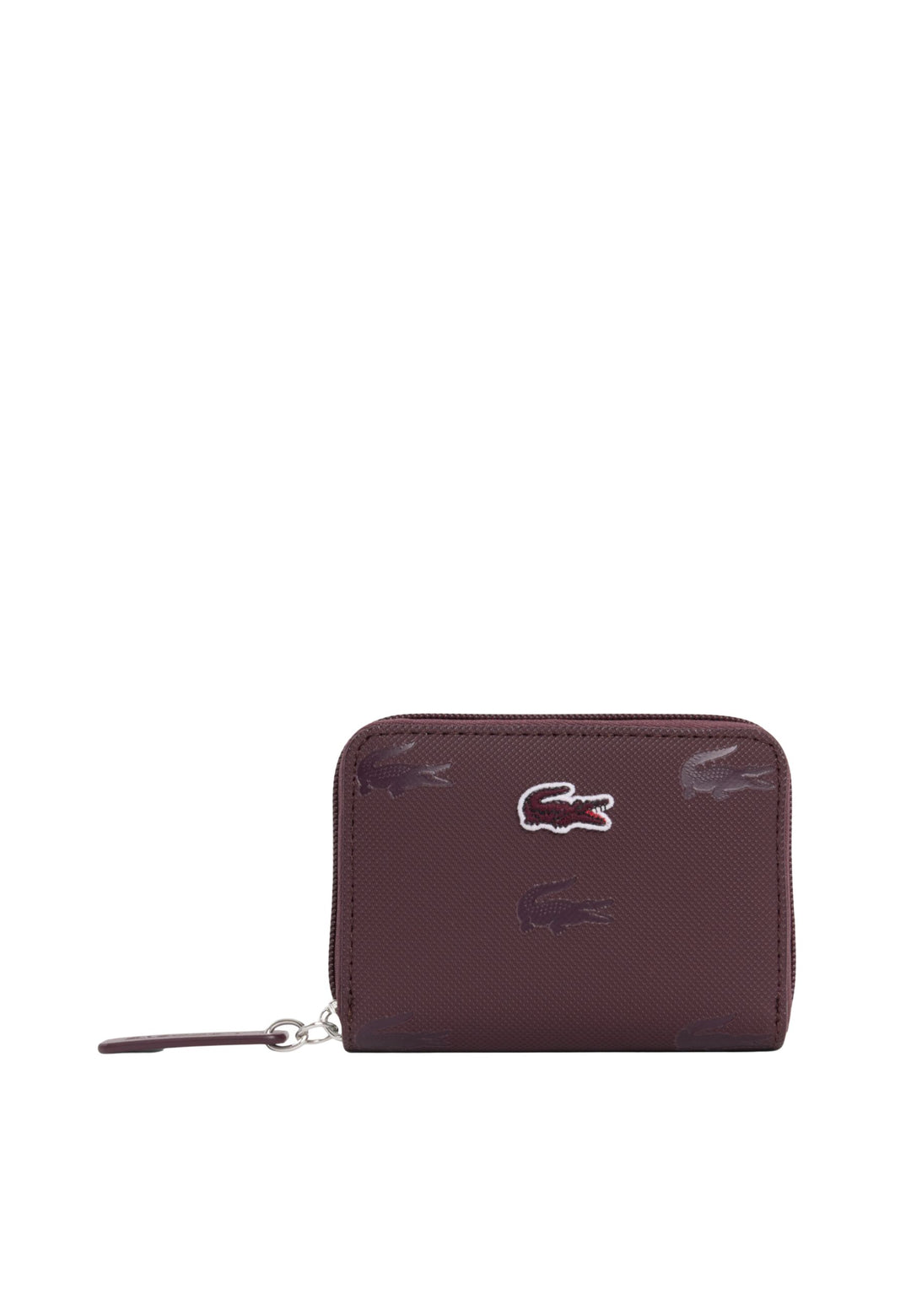Lacoste Mini porte-monnaie zippé Bordeaux Oxalis