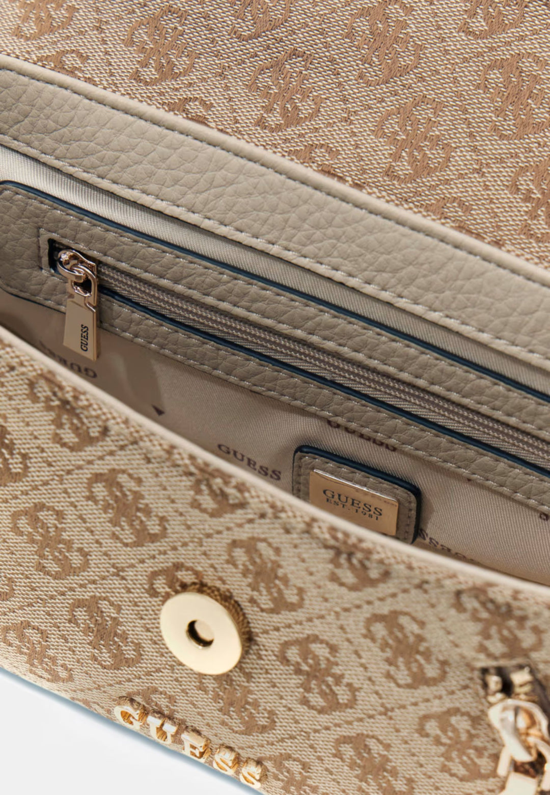 Guess Sac Bandoulière Jessa Girlfriend Sat Latte Logo