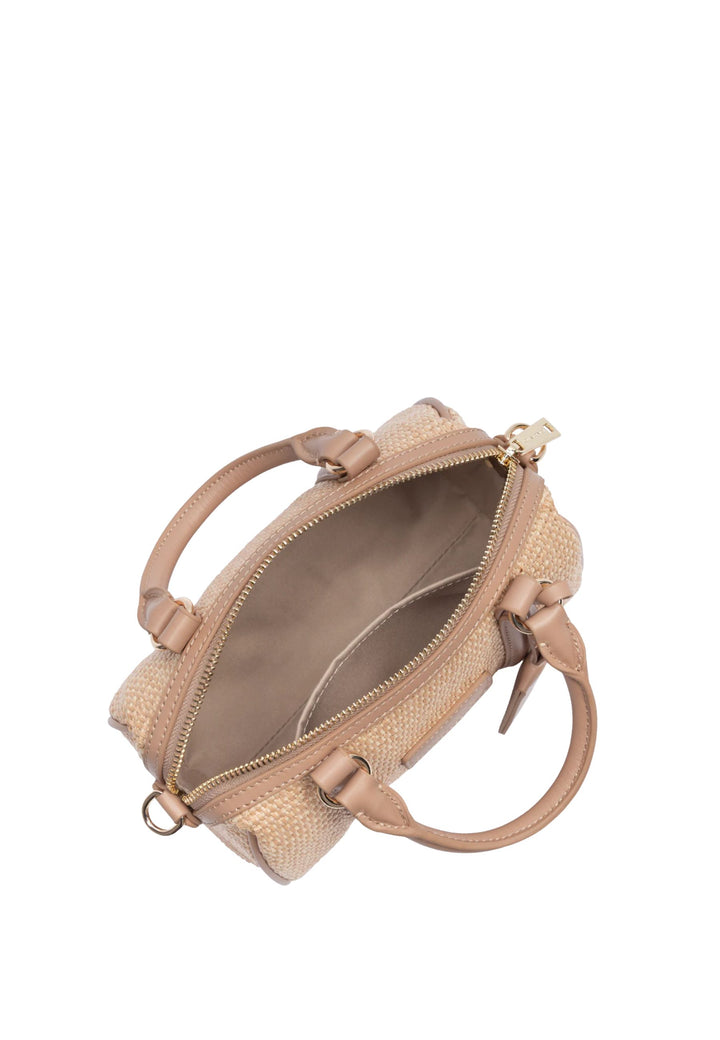 Borsa a bauletto Lancaster Mini Osier in pelle naturale