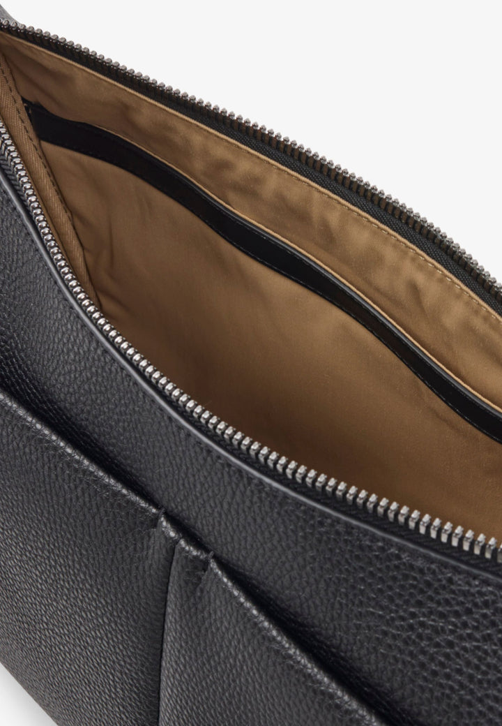 Lacoste Umhängetasche Magnus Leder Schwarz