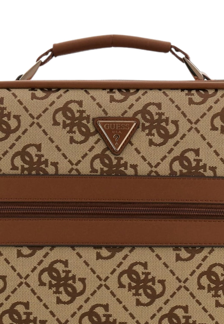 Guess Suitcase Audrey Monogramme Cognac Logo