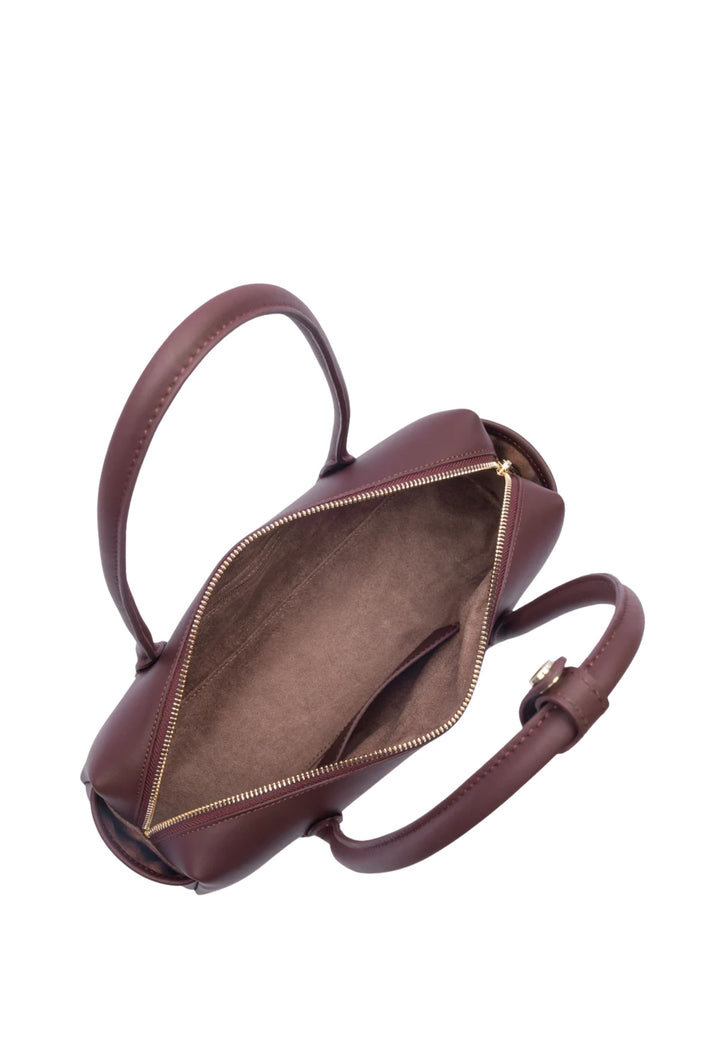 Lancaster Mala trotteur com fecho Donna Cube Bordeaux Escuro