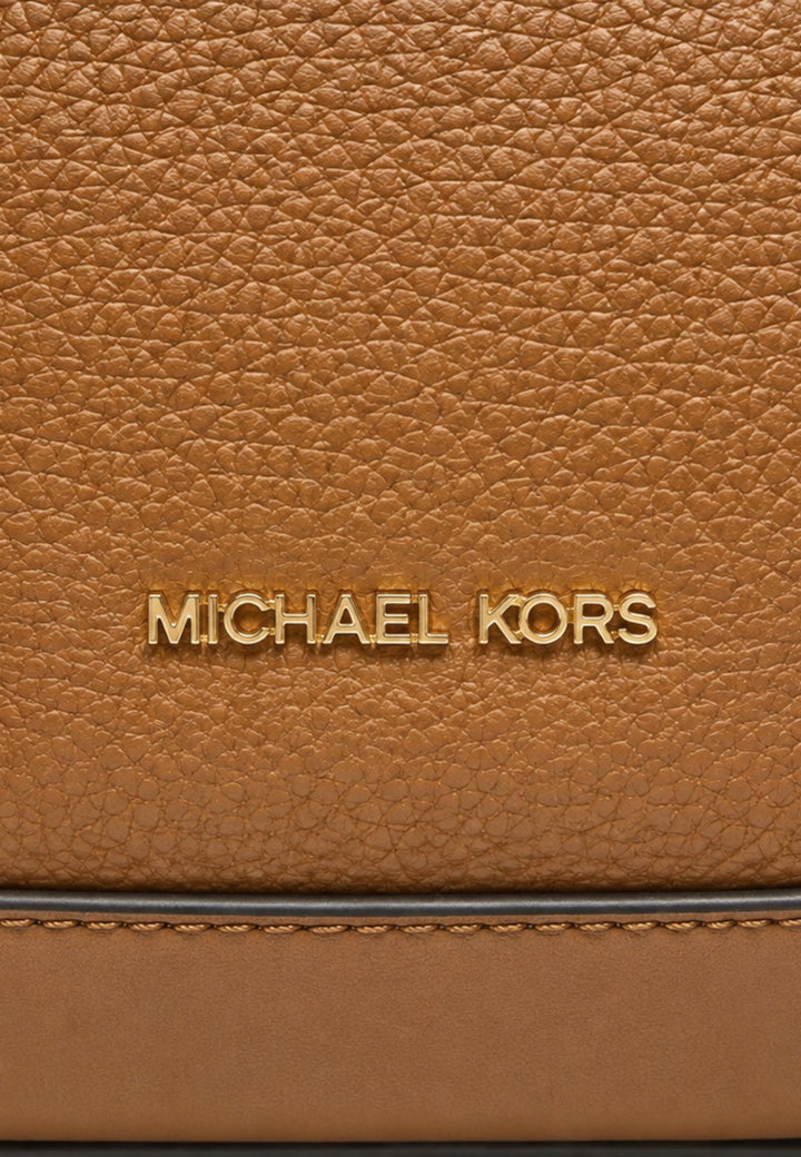Michael Kors Teddi Mini Soft Leather Crossbody Bag Cognac