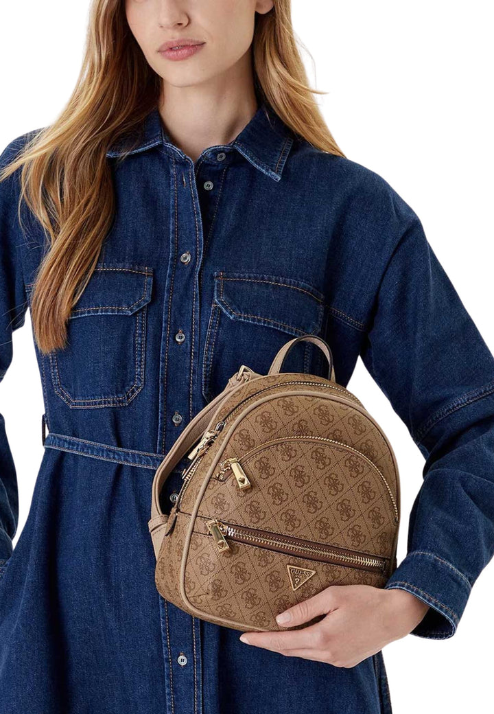 Guess Backpack Latte Logo Manhattan