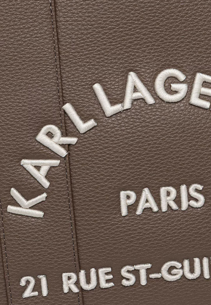 Karl Lagerfeld Shopper-Beutel Quadratisch genarbt Taupe