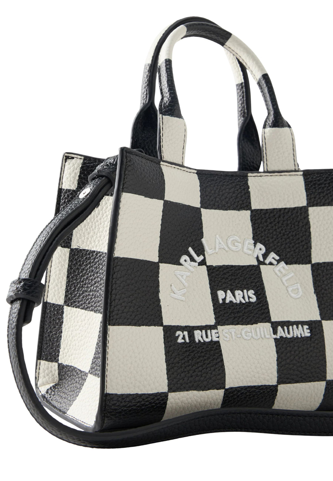 Karl Lagerfeld Mini-väska Carré Damier Svart & Vit