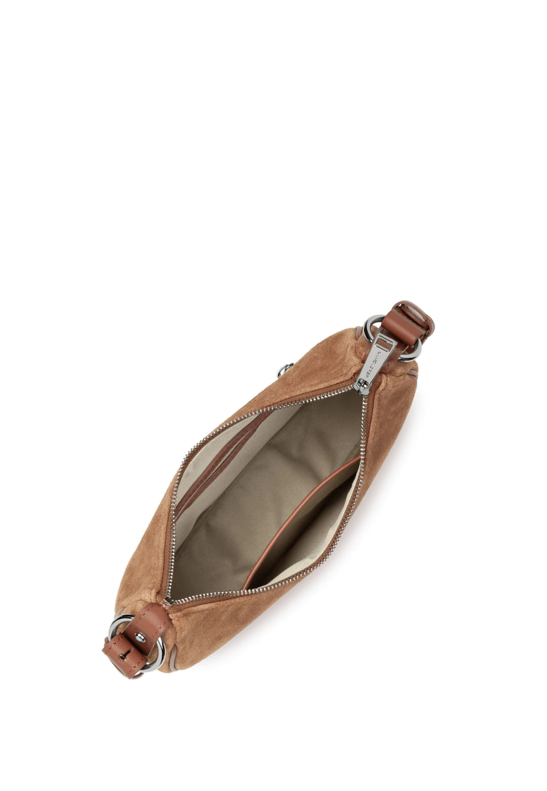 Lancaster Crossbody Bag Zippered S Suede Camel
