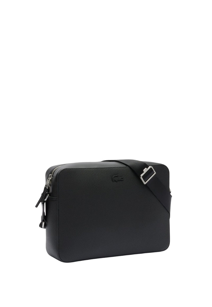 Mala de ombro Lacoste Chantaco em couro NH5060CE Preto