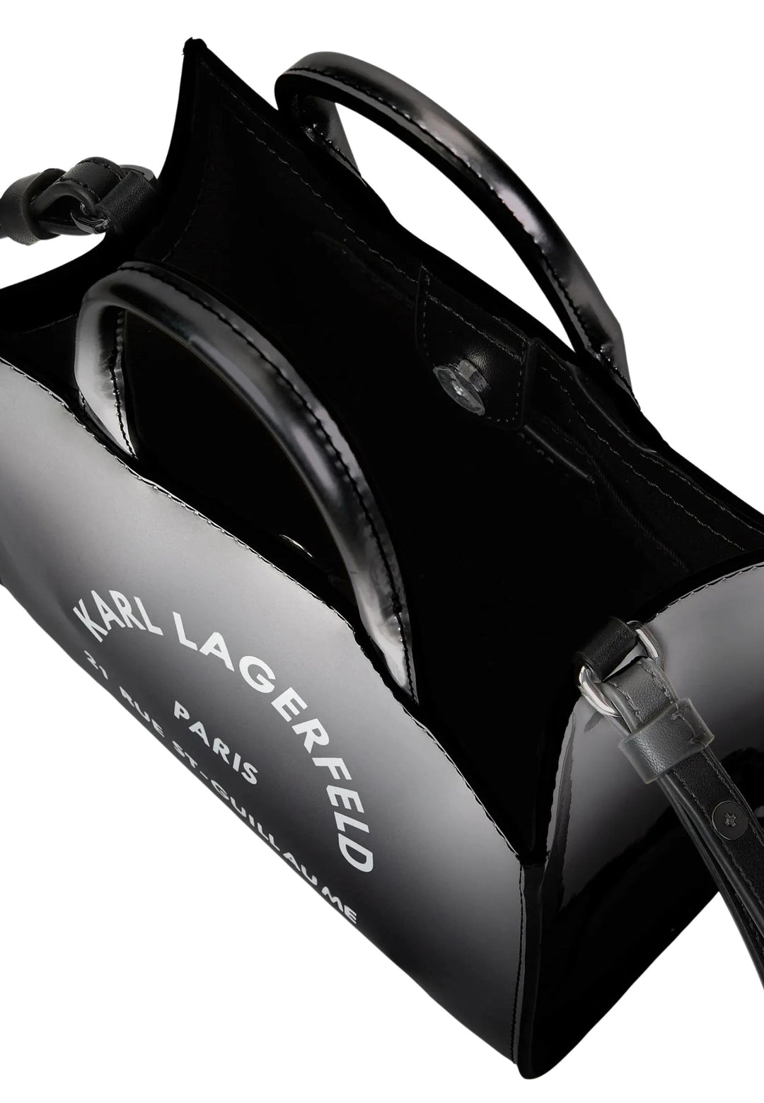 Karl Lagerfeld Mini fyrkantig shoppingväska gradient svart