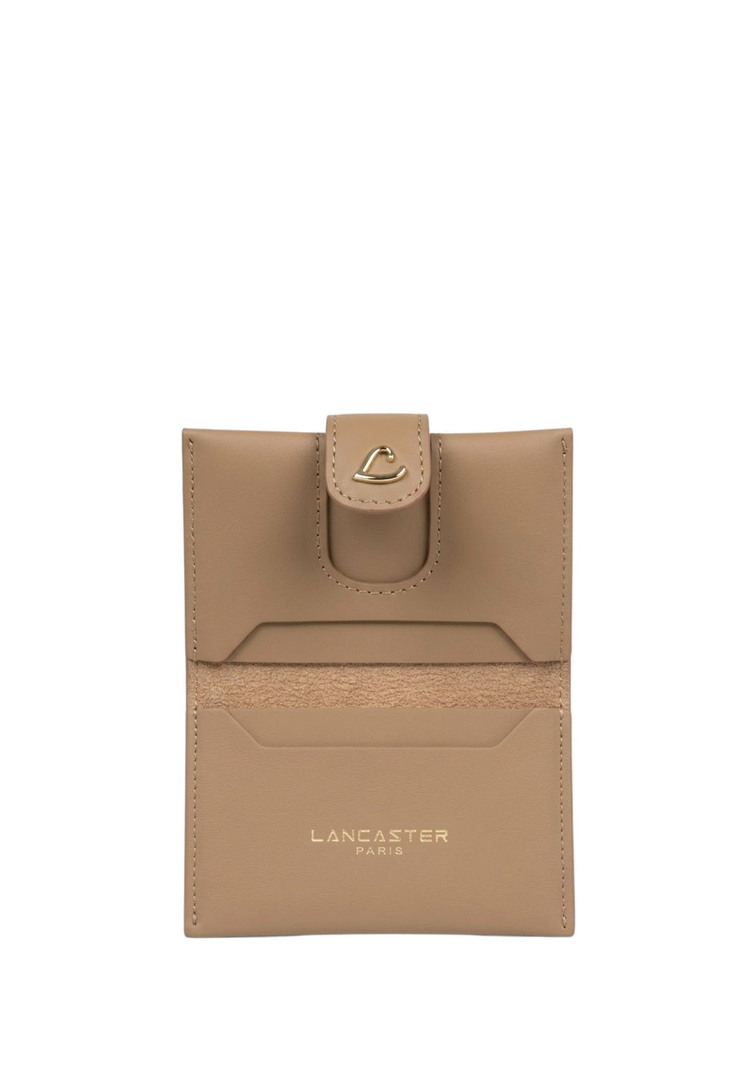 Lancaster Portacarte con bottone a pressione Paris Philos Praline