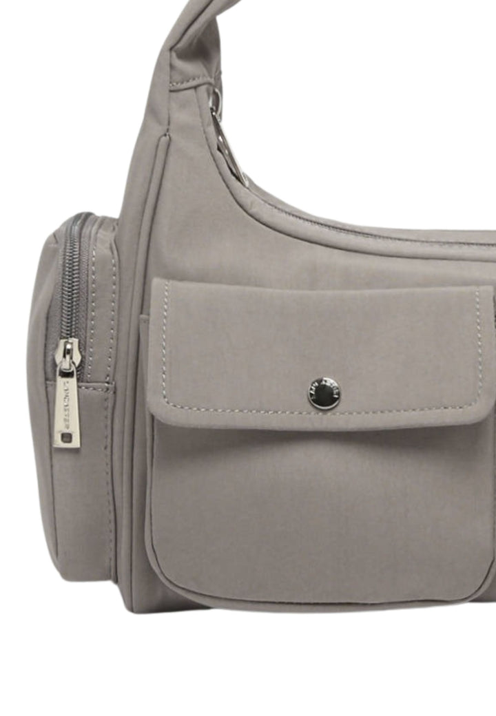 Lancaster Zipped Crossbody Bag Basic Pocket Dark Pebble