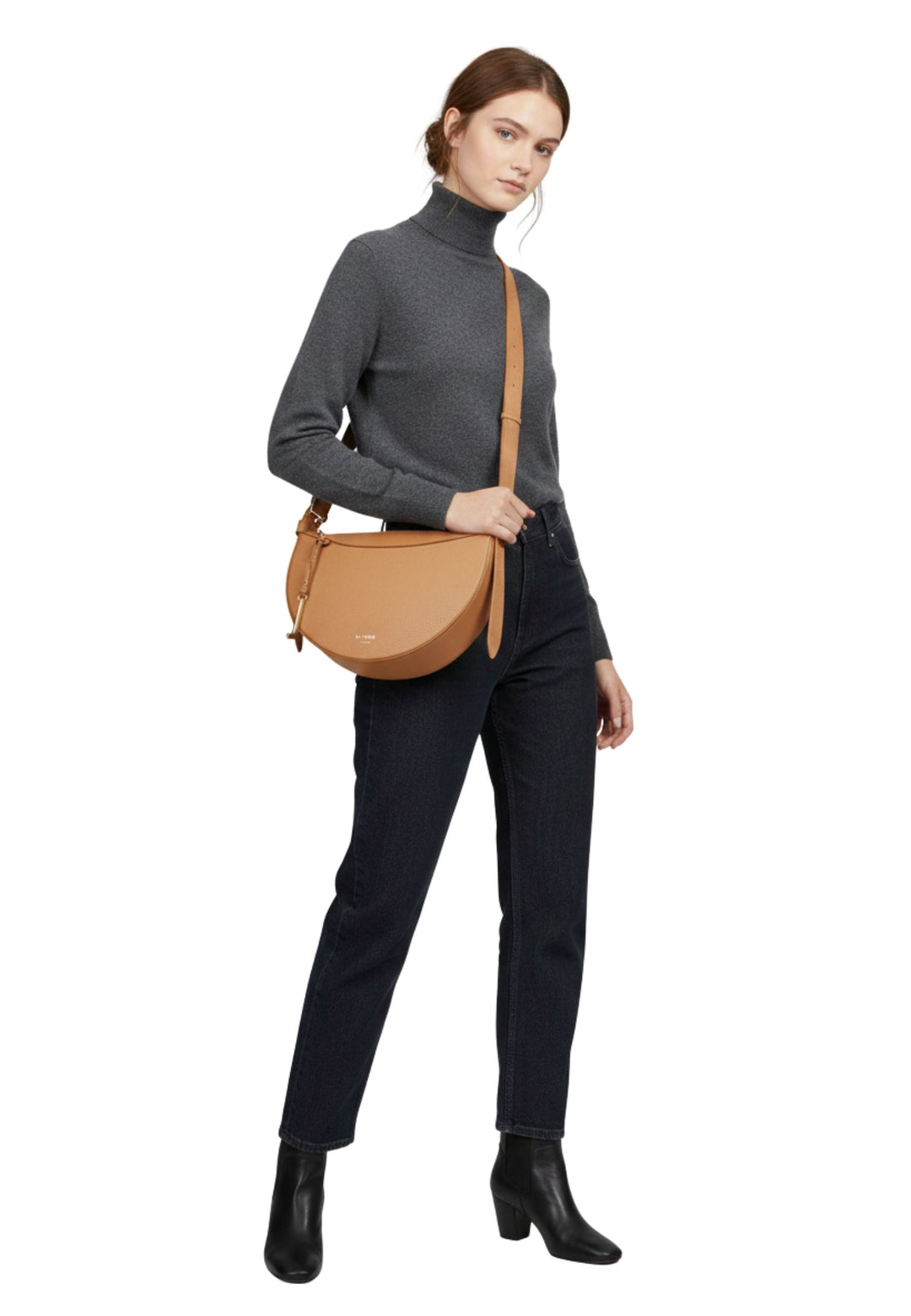 Lancel Halbmondtasche Faubourg Camel