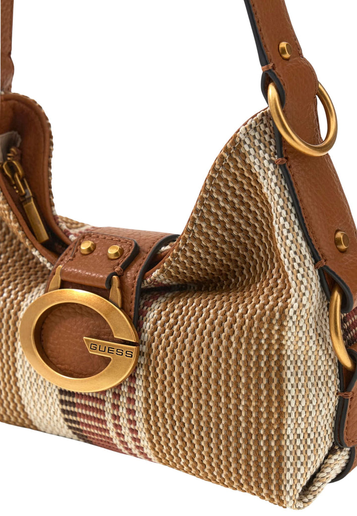 Guess Skuldertaske Camden Shoulder Bag Cognac Multi AB930872
