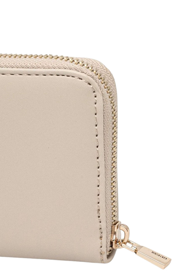Guess Portafoglio Laurel Small Zip Bianco