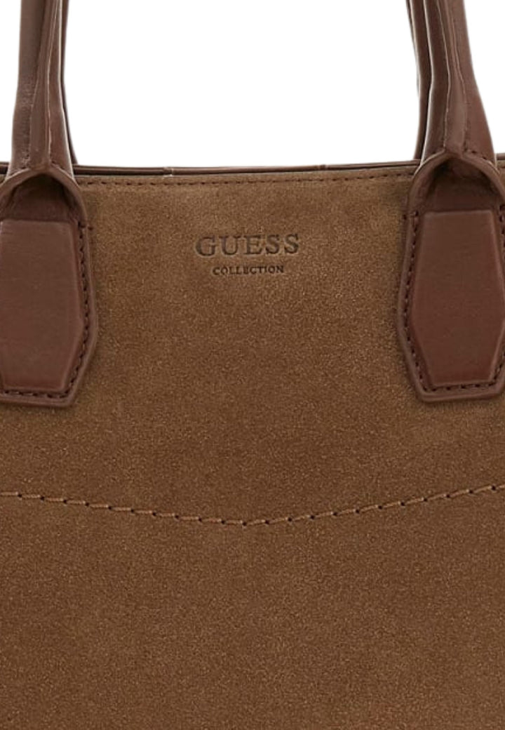 Guess Sac Bandoulière Yulia Small Satchel Chocolate