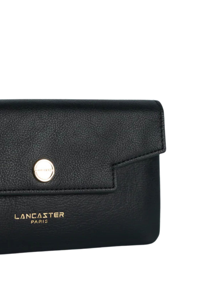 Pochette com aba e mola S Mademoiselle Grace Lancaster Preto