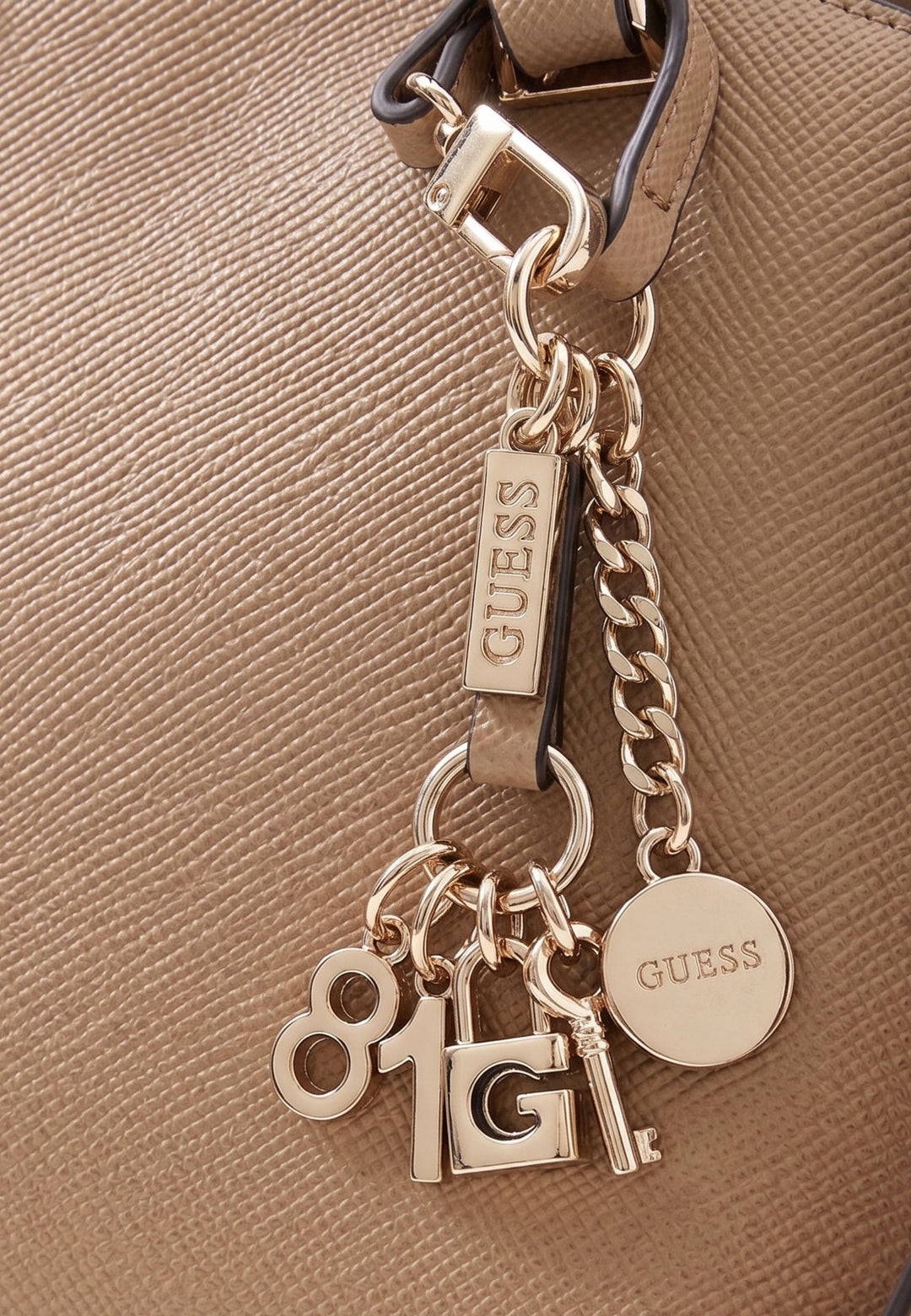 Guess Sac à Main Gilda 3 Compartiments Beige