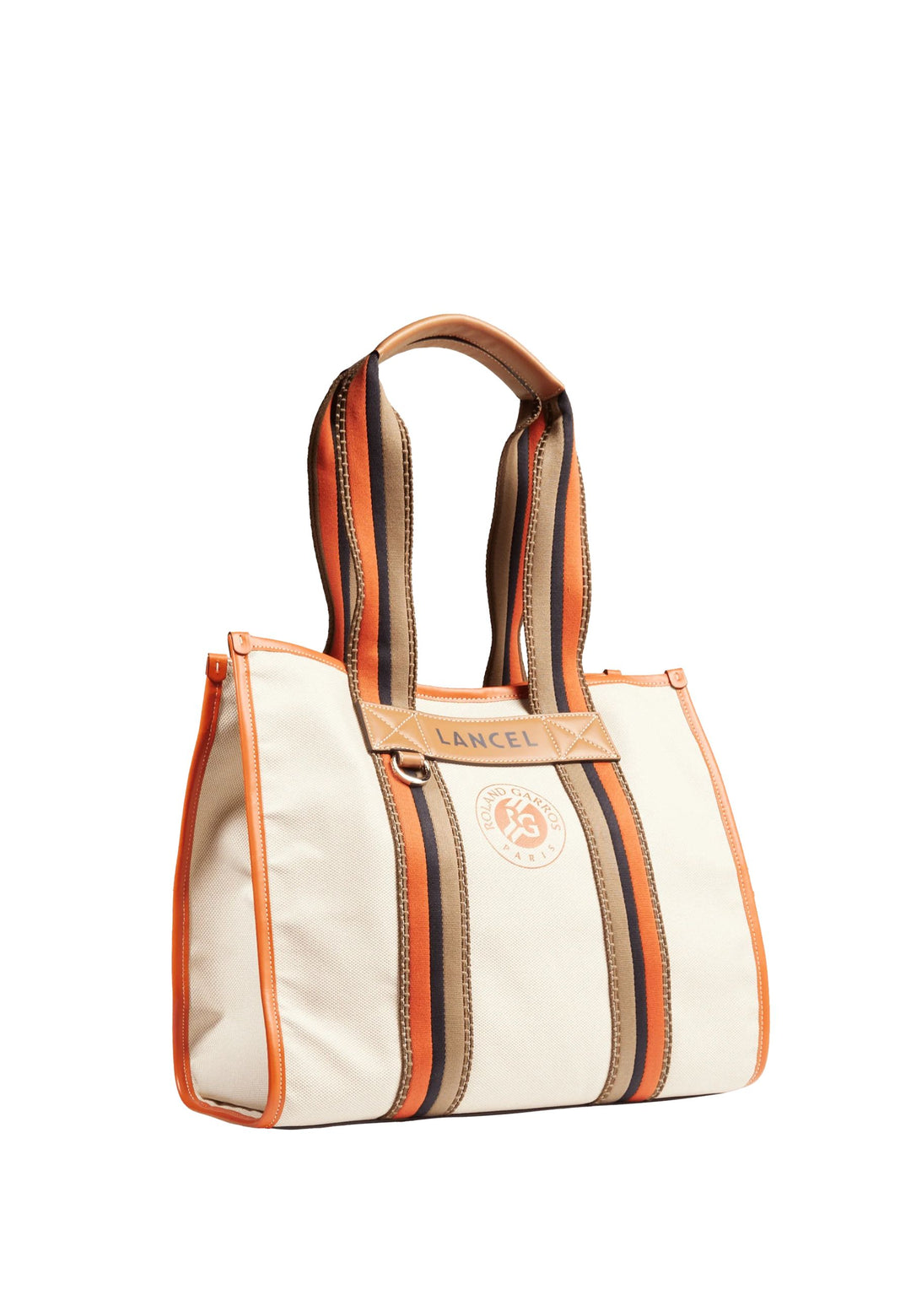 Mala Tote Lancel Roland Garros Natural/Terra Batida Mulher