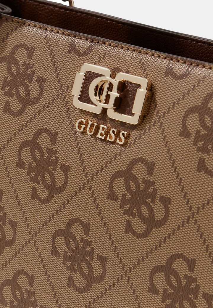 Guess Sacs à main Karnilla Logo Bucket Latte Logo/Brown