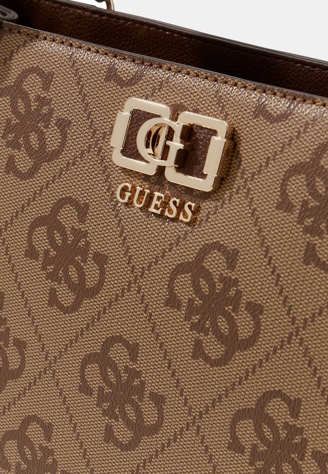 Guess Sacs à main Karnilla Logo Bucket Latte Logo/Brown