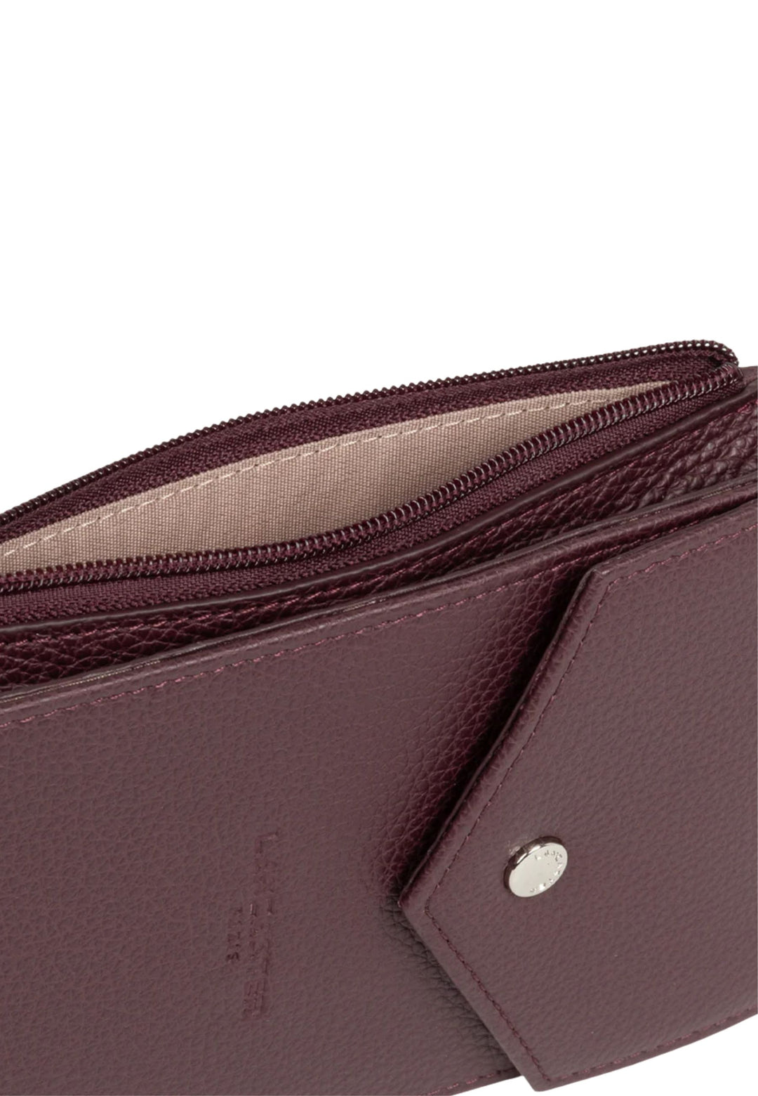 Lancaster Smartphone pouch with Flap and Snap Button Foulonné PM Bordeaux