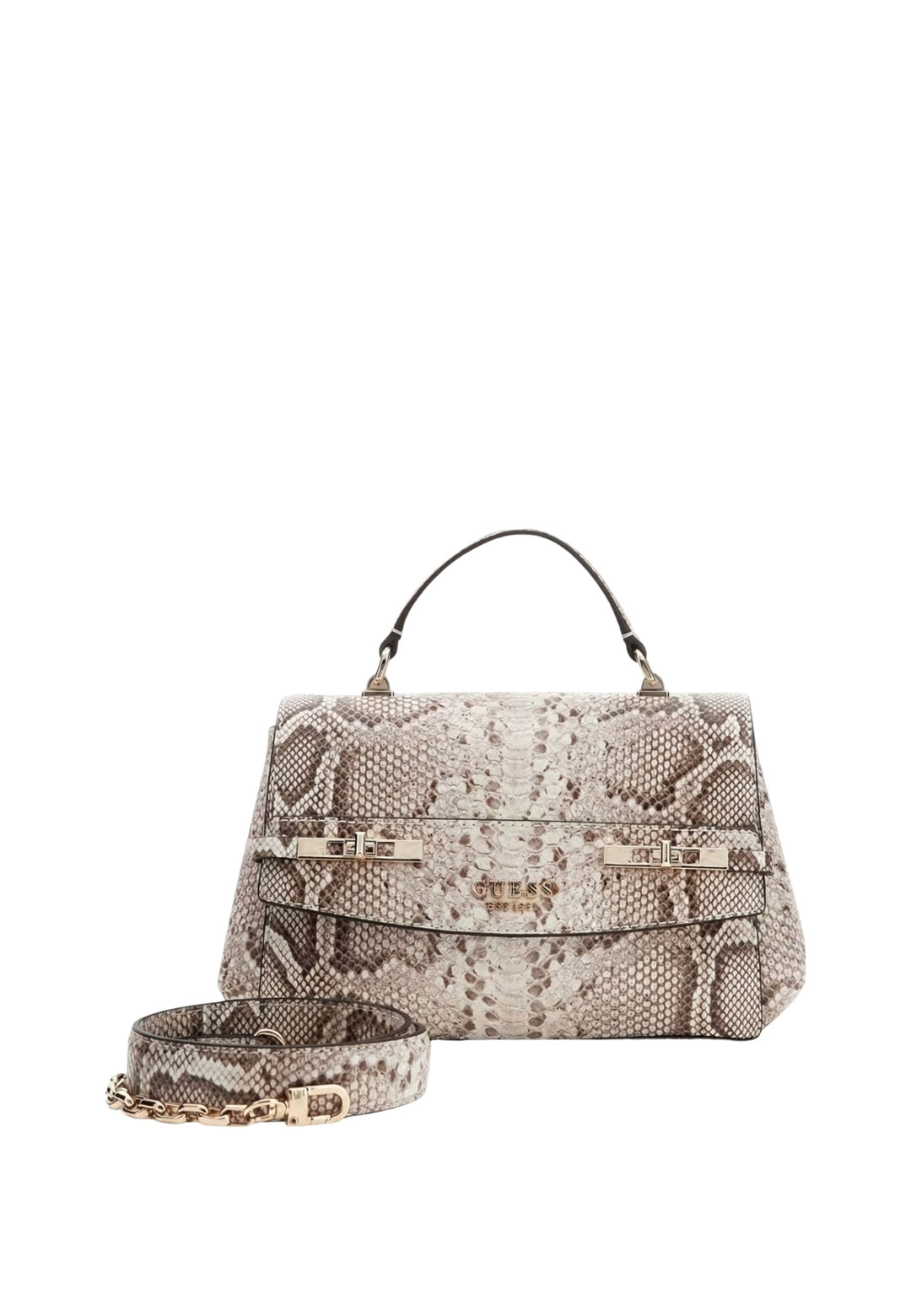 Guess Torba na ramię Melinda Triple Comp Natural