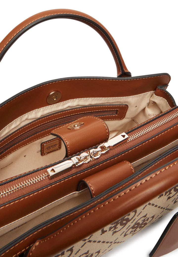Guess Håndtaske Audrey Petit Monogramme Latte Logo