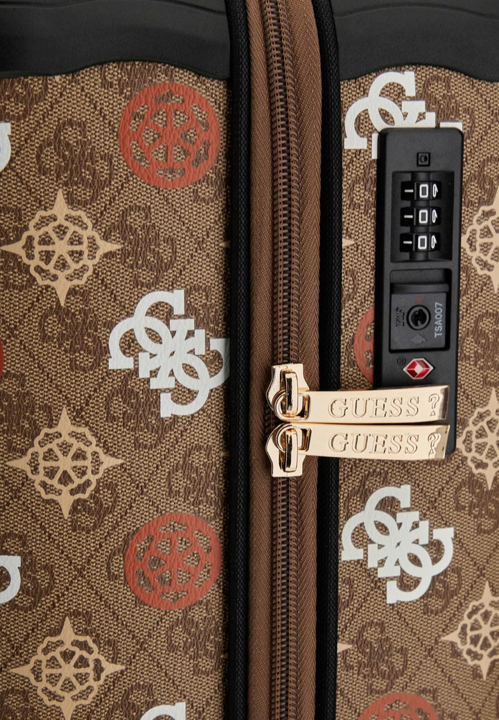 Guess Valise à roulettes Eliette logo 4G pivoine