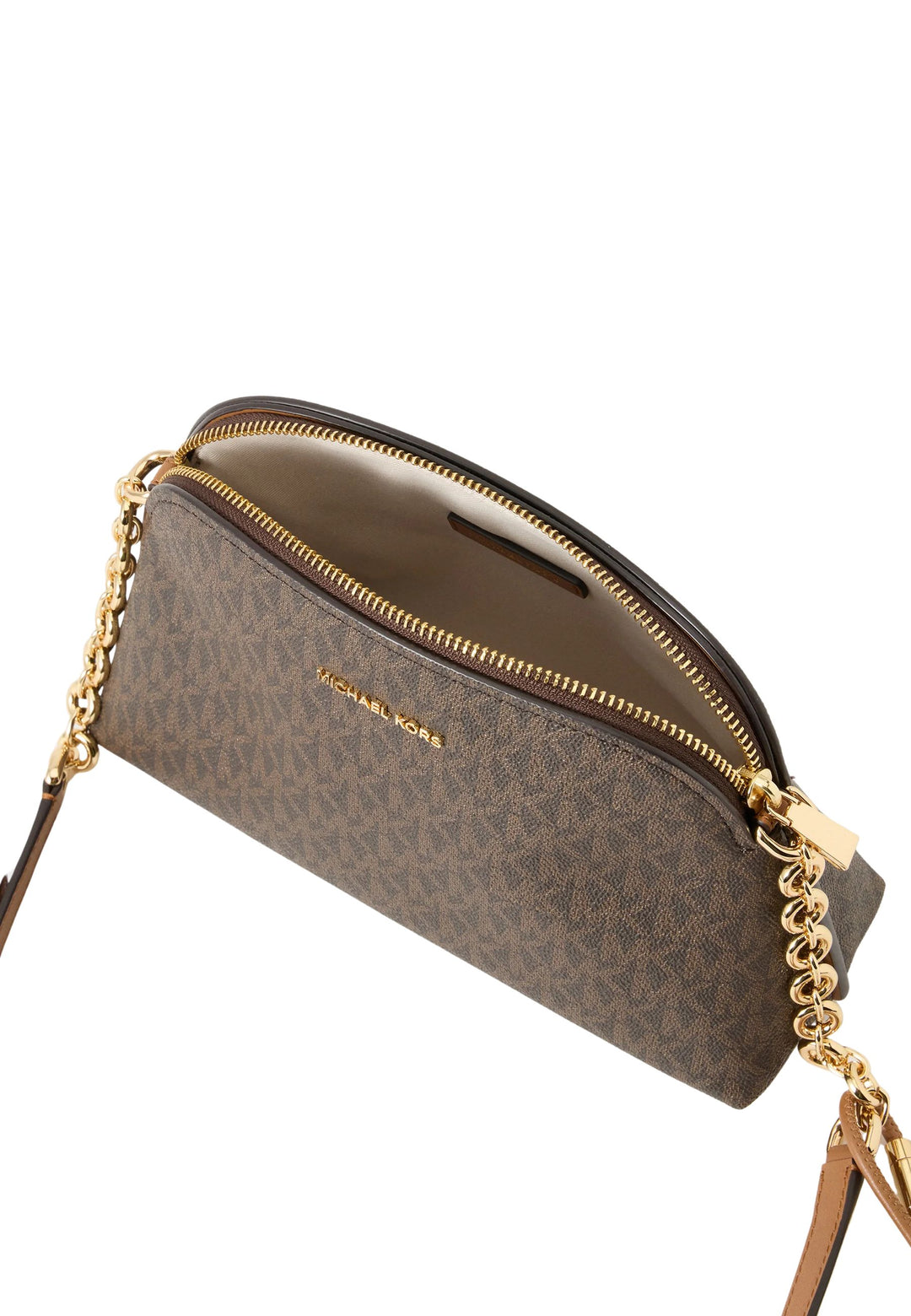 Michael Kors Sac Bandoulière Freddie Petit Dôme Marron