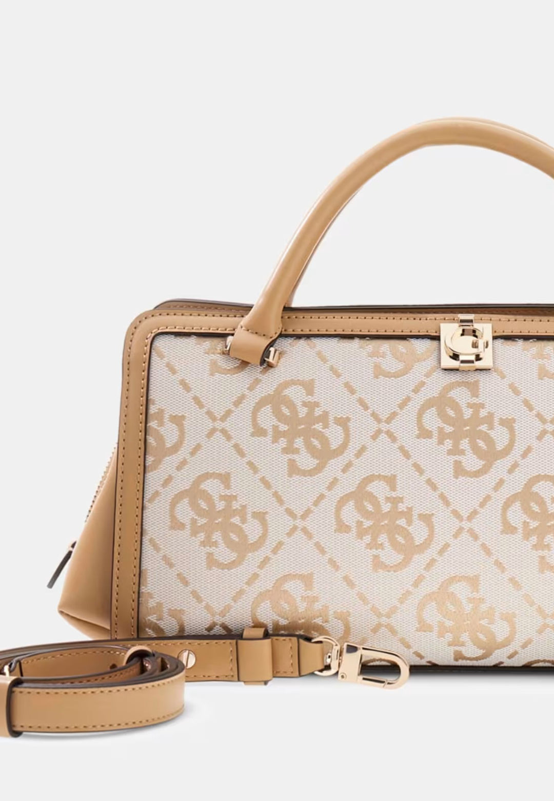 Guess Håndtaske Audrey Petit Monogramme Beige Logo