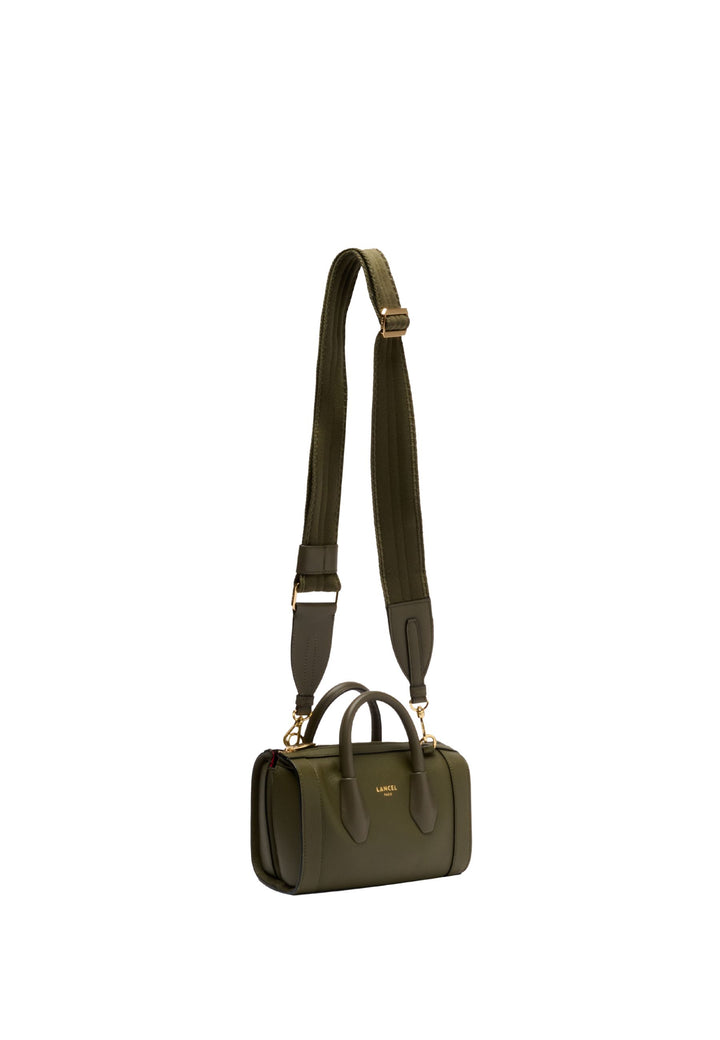 Lancel BCBG Mini-Tasche Bowlingtasche Leder Khaki