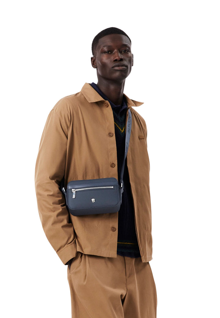 Lacoste Petit sac messenger Homme Langon Petit Piqué Marine