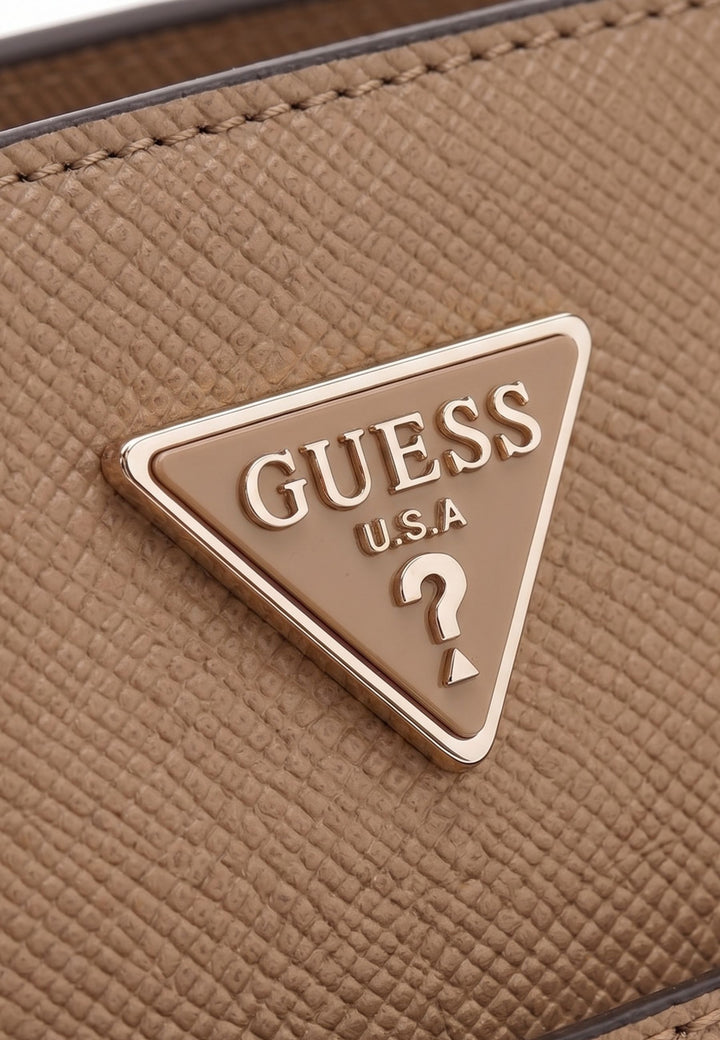 Guess Sac à Main Gilda 3 Compartiments Beige