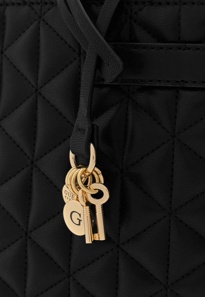Guess Paisleigh quiltet håndtaske sort