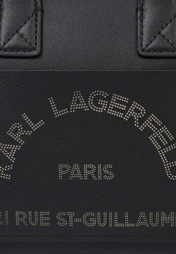 Karl Lagerfeld Mini krepšys iš odos, juodas