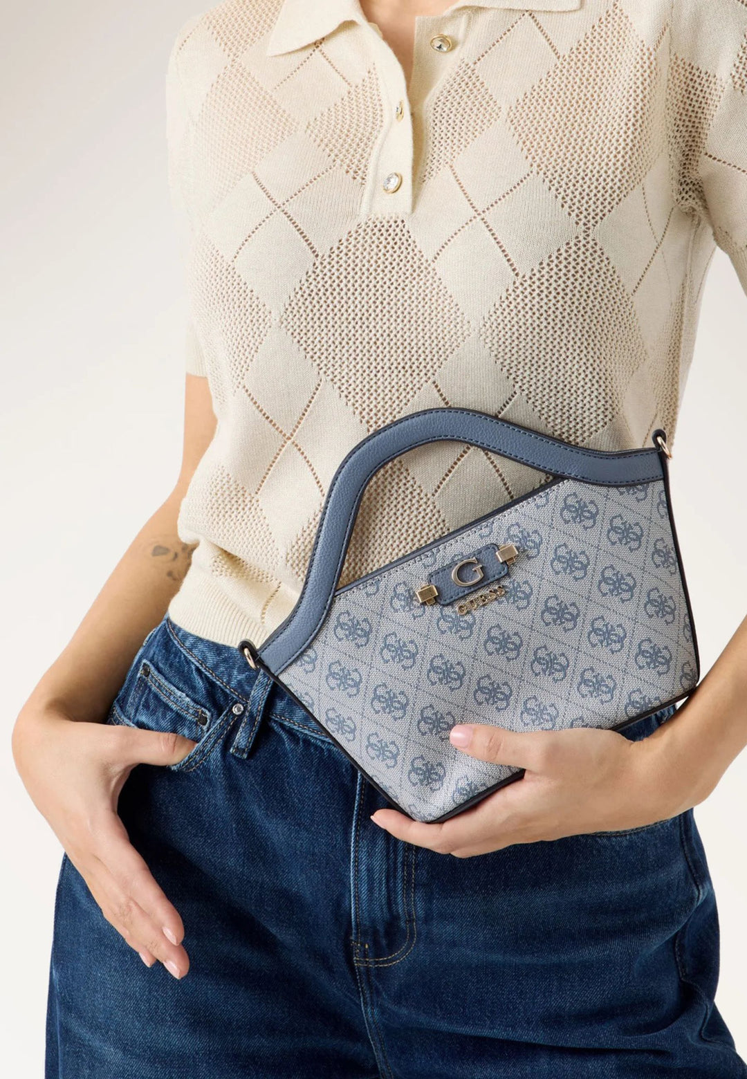 Guess Mala Tote Lindsey Mini Slate Logo