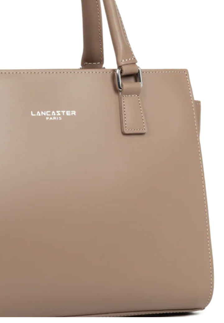 Lancaster Handbag Zippered M Smooth Praline