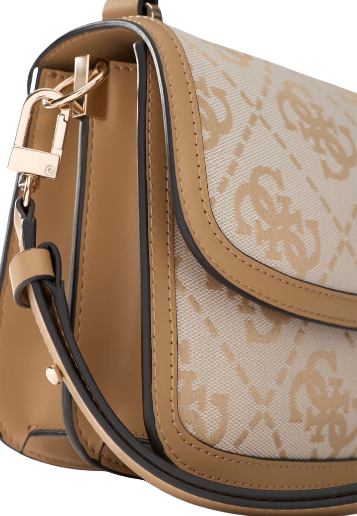 Guess Borsa con patta Audrey Monogramme Beige Logo