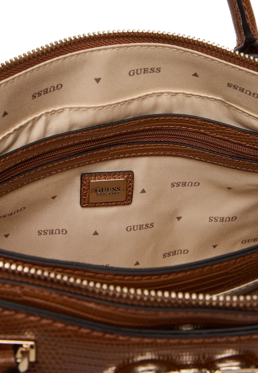 Guess Borsa a tracolla Anadela 3 Comp Satch Cognac