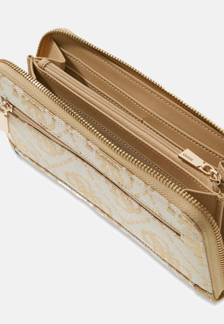 Guess Rejse tegnebog / Tegnebog Audrey Grand Monogramme Beige