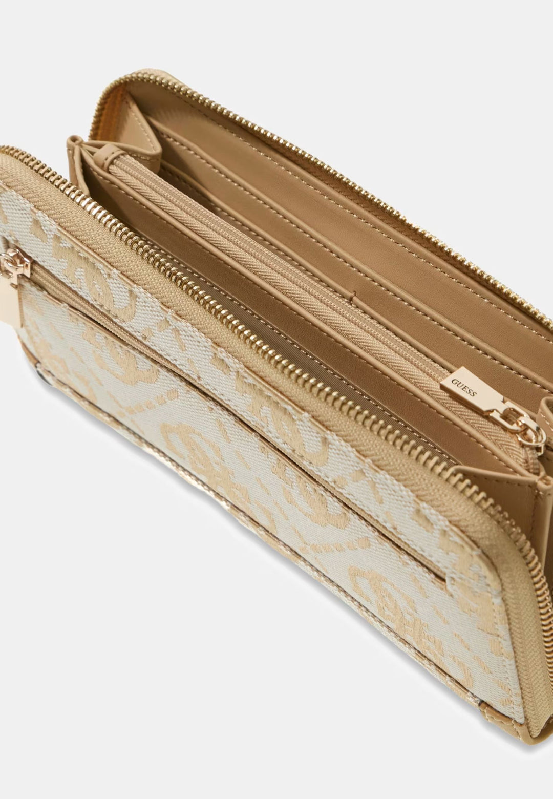 Guess Rejse tegnebog / Tegnebog Audrey Grand Monogramme Beige