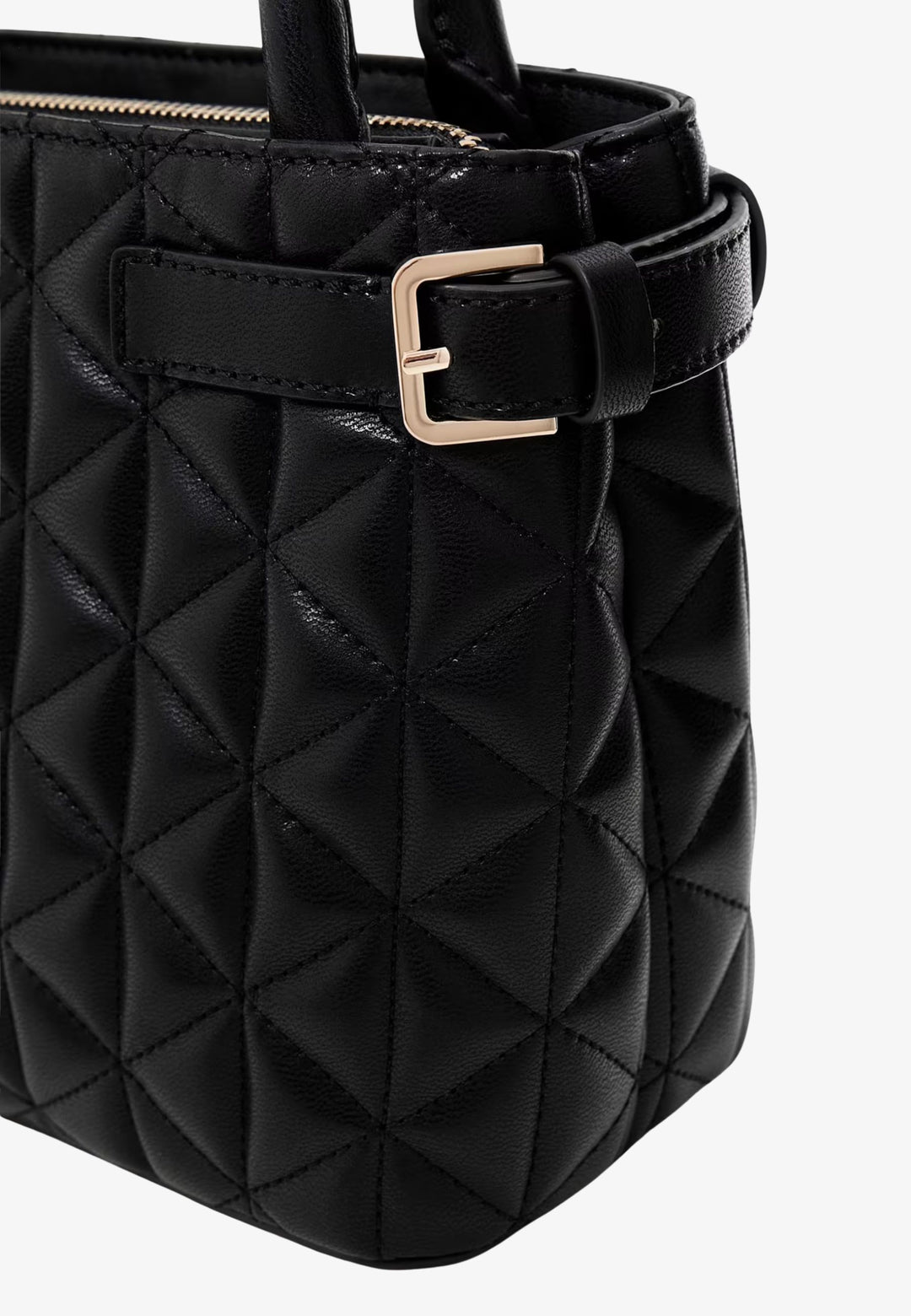 Guess Mini sac à main matelassé Paisleigh Black