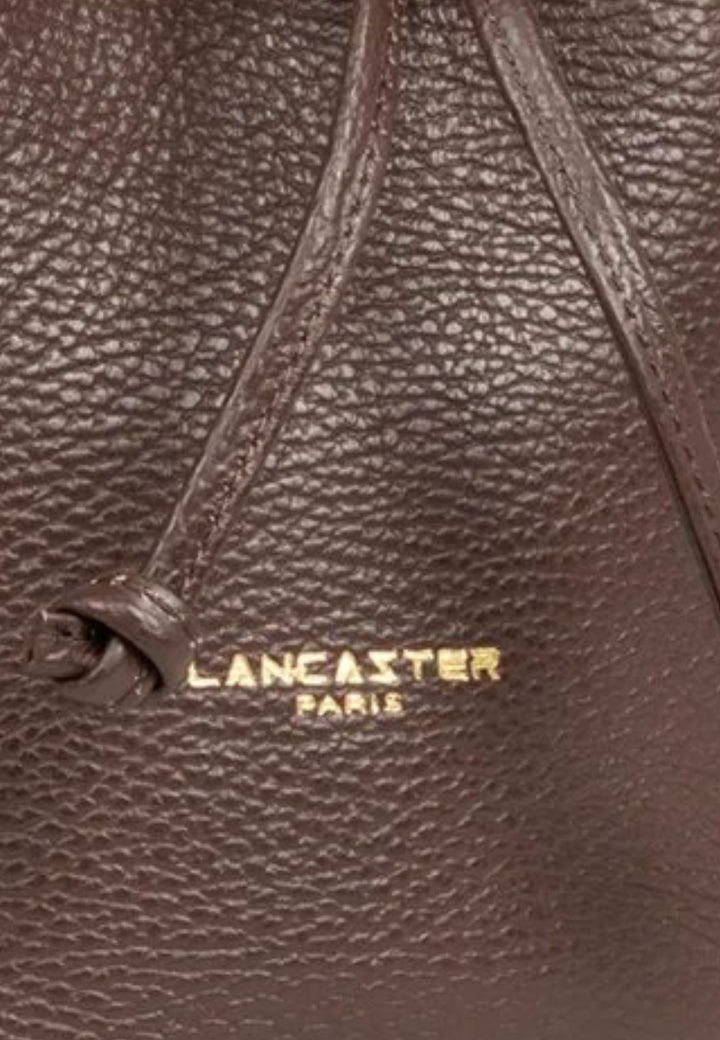 Lancaster Sac bourse à lacets coulissants S Alba Double Marron - In - Or pâle